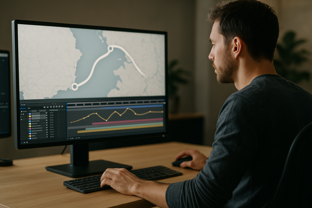 An image illustrating How to Animate Map Routes in After Effects Step by Step