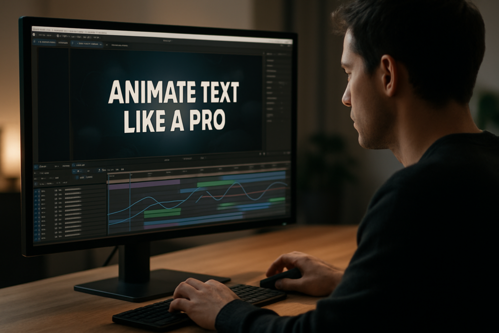 An image illustrating How to Animate Text Like a Pro in After Effects Step by Step