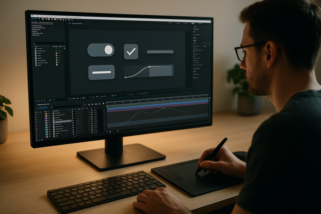 An image illustrating How to Animate UI Widgets in After Effects Step by Step