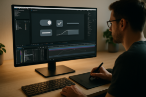An image illustrating How to Animate UI Widgets in After Effects Step by Step