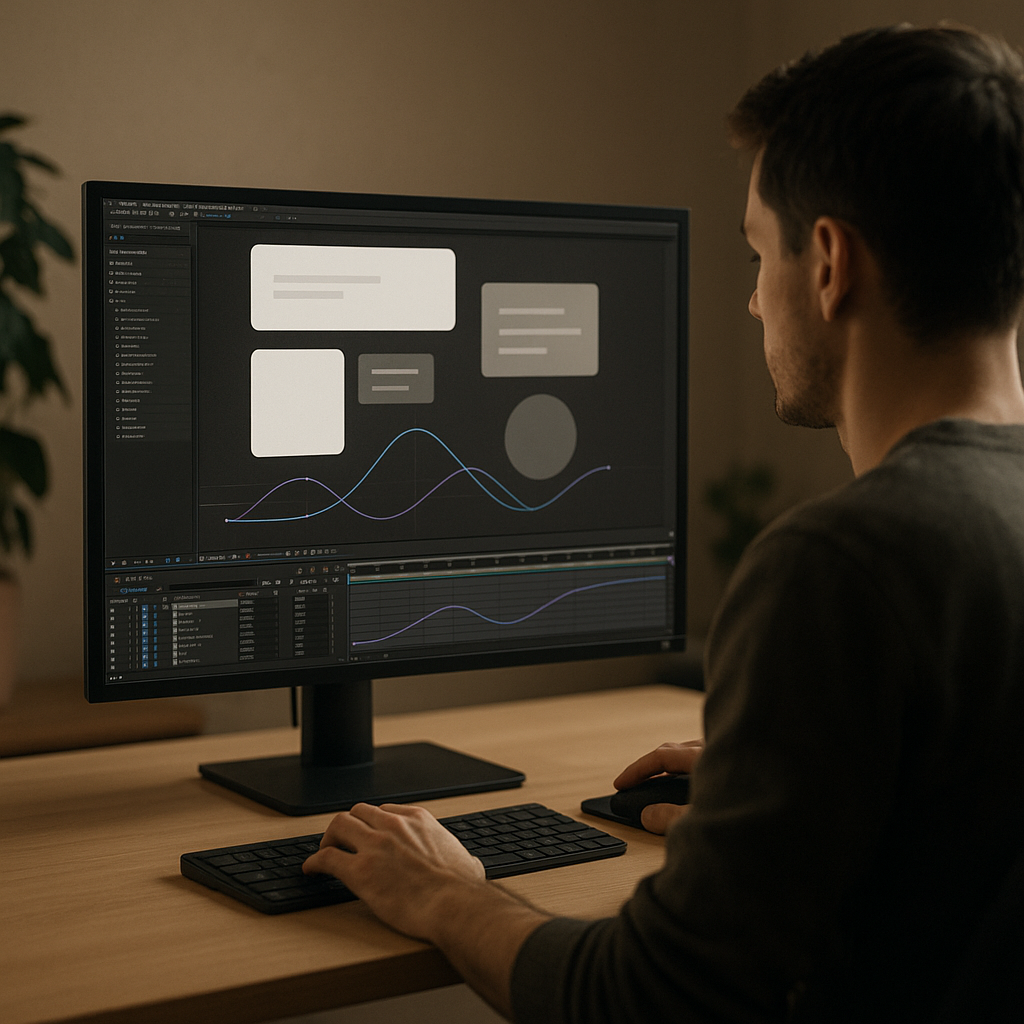 An image illustrating Clean UI Motion Design Inspiration for After Effects Editors