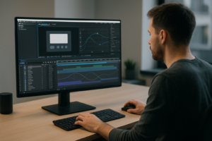 An image illustrating UI Motion Design in After Effects Tutorial Workflow for Modern Interfaces