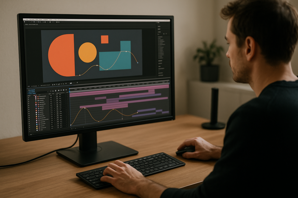 An image illustrating 2D Motion Graphic Design for After Effects Editors A Complete Workflow Guide