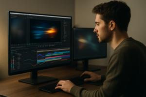 An image illustrating How to Use a Video Overlay Effects Pack in After Effects for Cinematic Edits