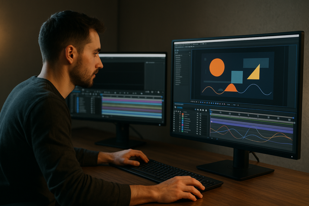 An image illustrating Motion Design 2D Advanced Guide for After Effects Editors