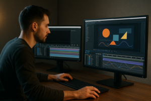 An image illustrating Motion Design 2D Advanced Guide for After Effects Editors