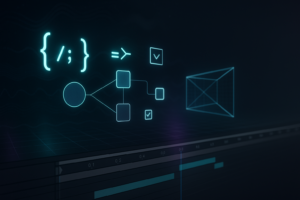 Illustration of animated layers with expressions in After Effects showing dynamic motion design