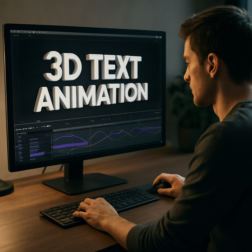 An image illustrating Per Character 3D Text Animation in After Effects Step by Step Guide