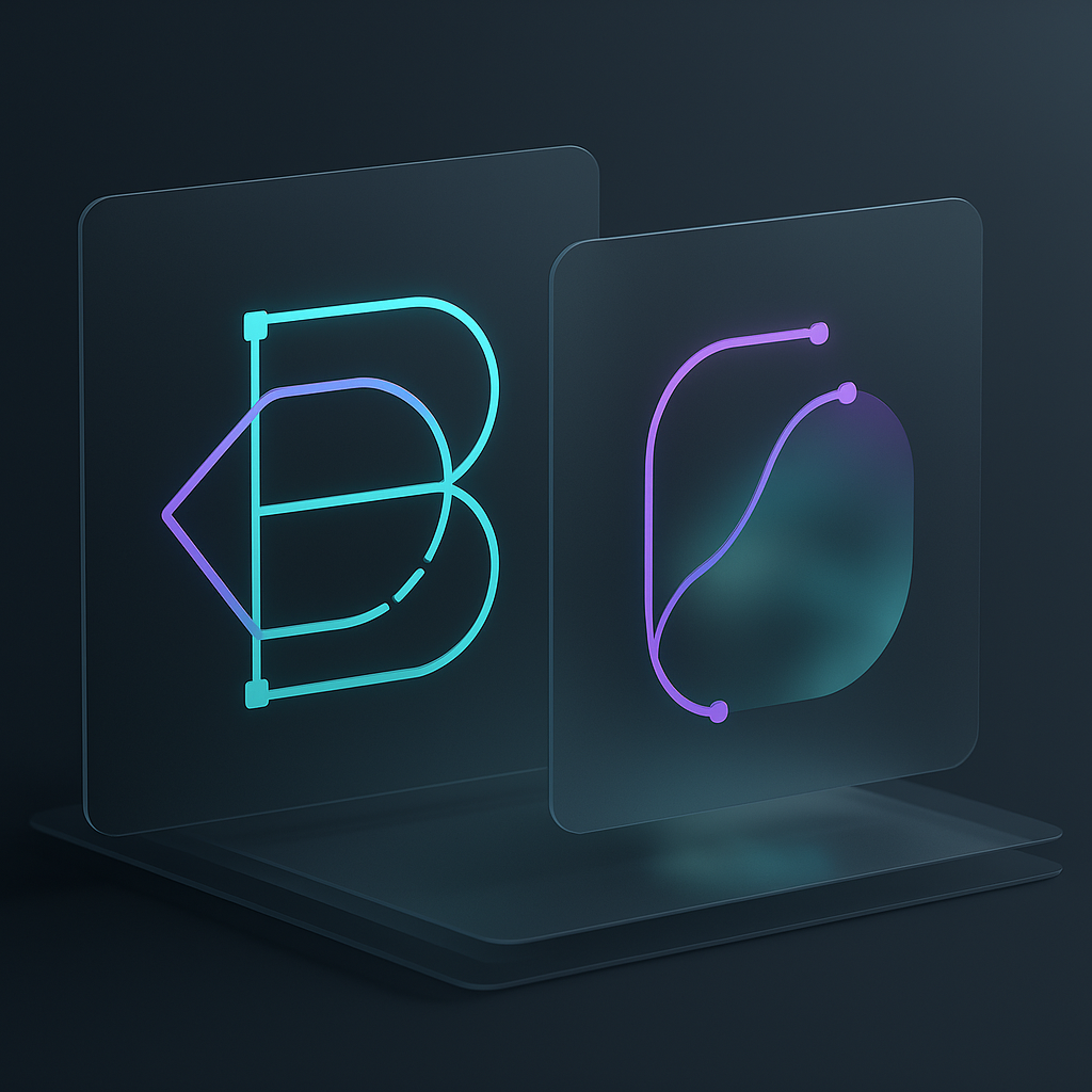 Comparison illustration of shape layers and masks usage in After Effects interface