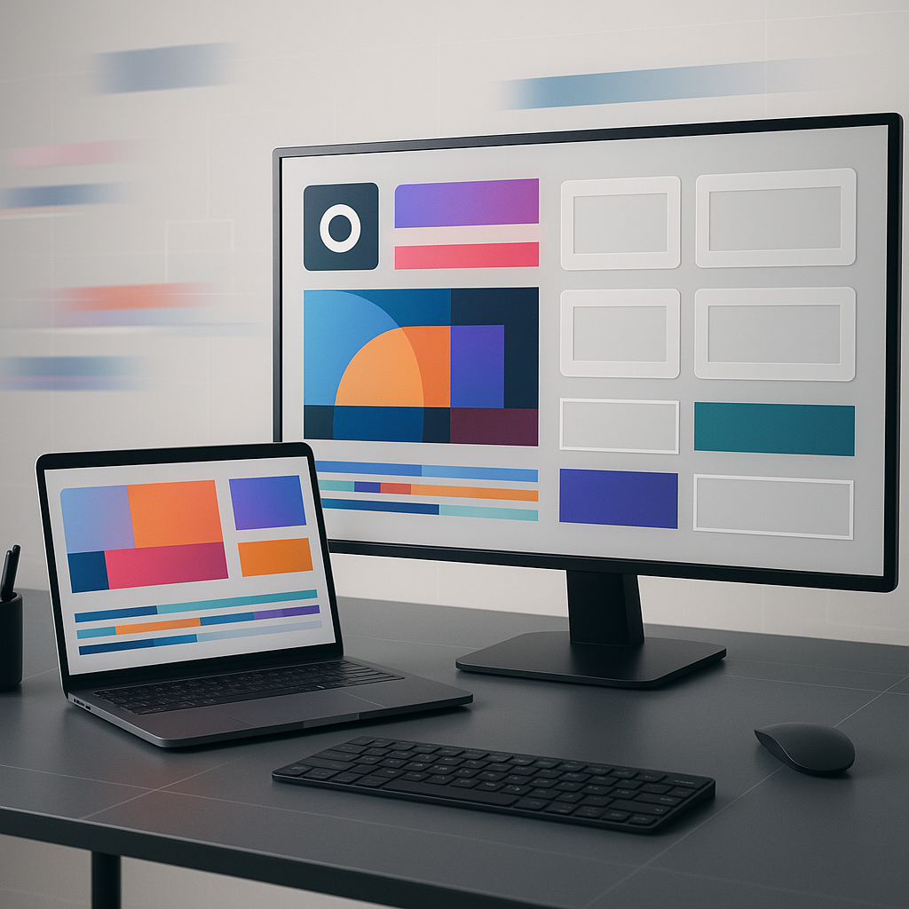 Creative motion design workspace with After Effects templates for marketing teams