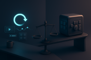 Illustration comparing motion design subscription and one-time purchase options