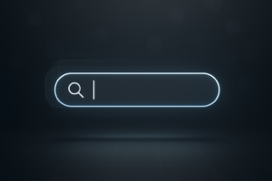 Animated search bar design with icon, cursor, and typing effect in After Effects