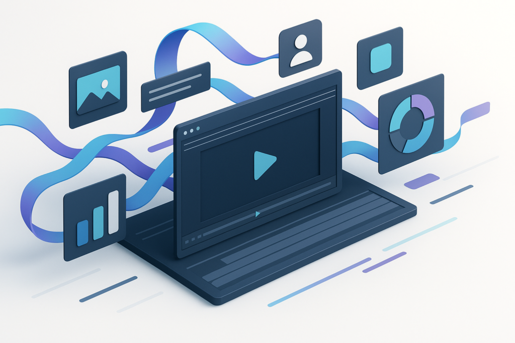 Kompozycja szablonu do prezentacji multimedialnej w Adobe After Effects z dynamiczną animacją